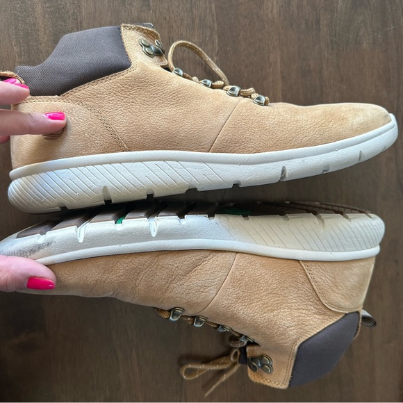 Timberland Men’s 11.5 Hoverlite Leather Suede Sneaker Boot Tan and Brown - Picture 7 of 7